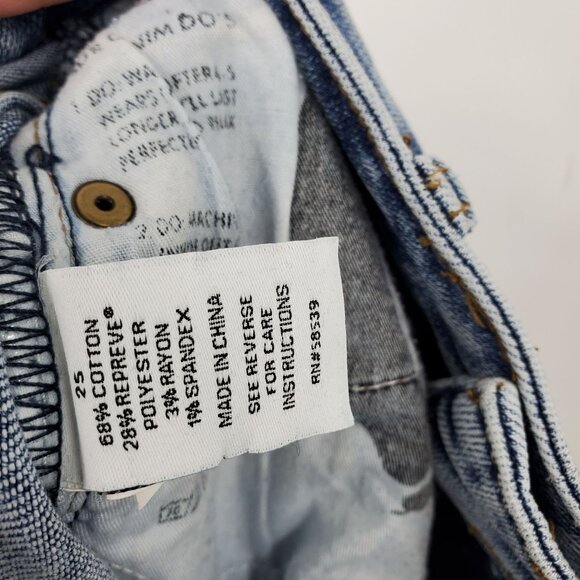 Evereve The Ever Fit High Rise Straight Women's Button Fly Denim Jeans Size 25 - Picture 11 of 11